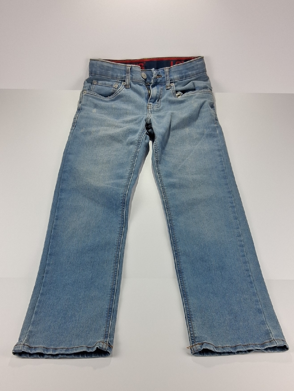 Boys Levi Jeans Size 10 Regular Style 514  Straight-Leg Adjustable Waist